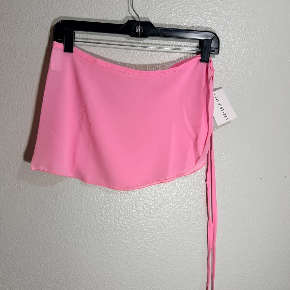 Weissman Pink Georgette Tie Waist Wrap Skirt S12472 Girls SC 6 6X New